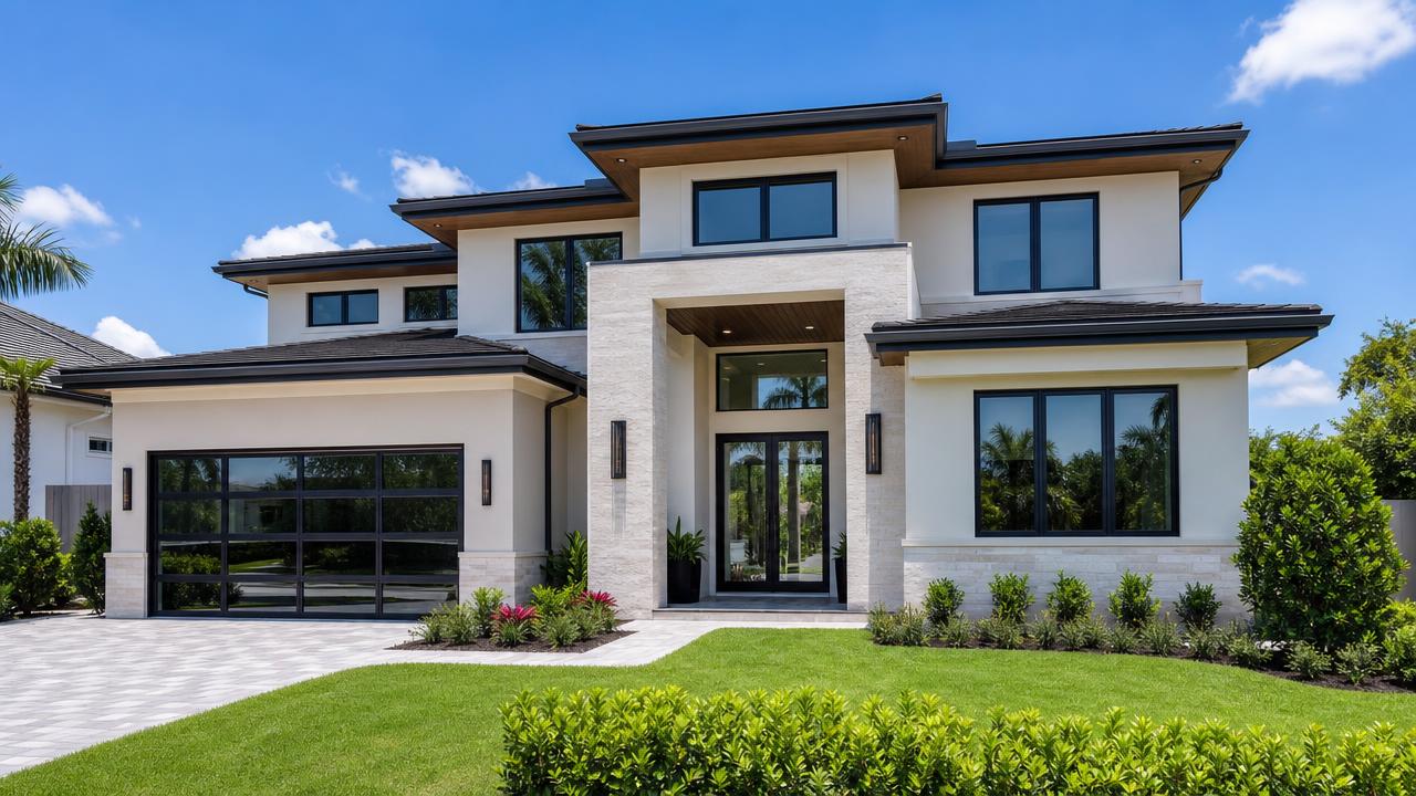 Ventanas modernas de impacto en una casa contemporánea
