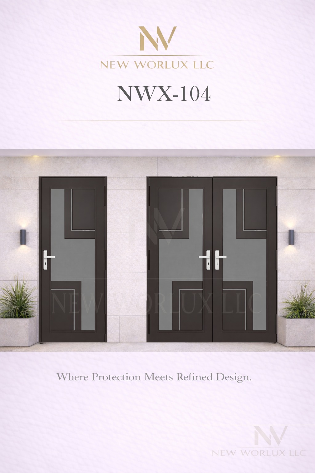 Modelo de puerta de impacto NWX-104